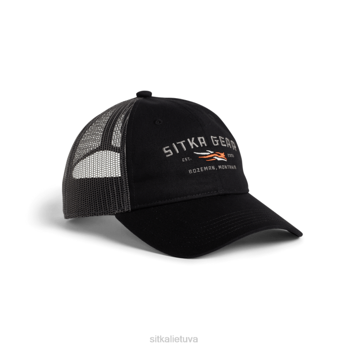 wordmark lo pro trucker SITKA Gear unisex RD26349 juodas skrybėlės
