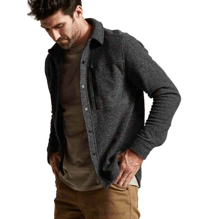 snowcrest ls marškinėliai SITKA Gear vyrų RD26162 juodieji viržiai viršūnės