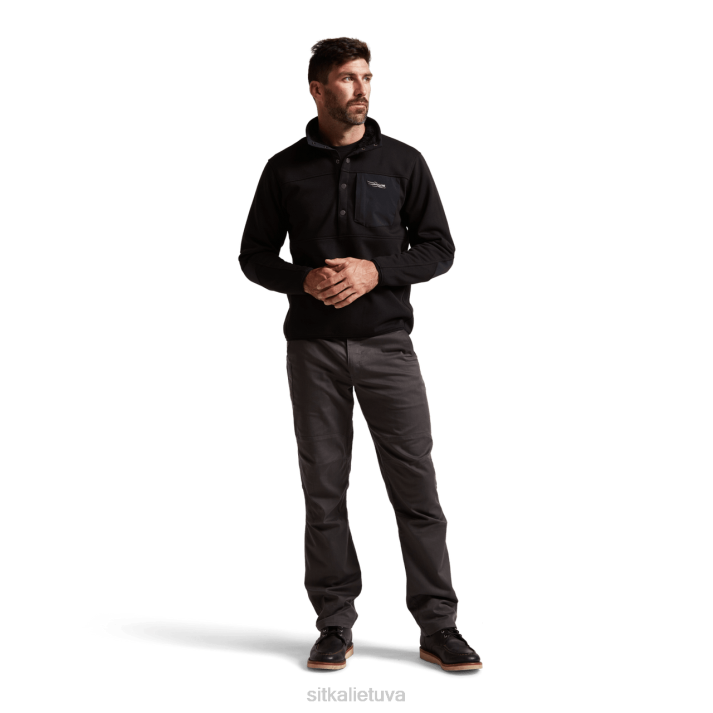 priekyje užsegamas vilnos SITKA Gear vyrų RD26204 juodas viršūnės