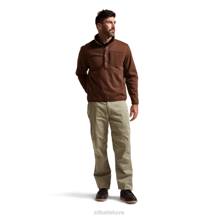 priekyje užsegamas vilnos SITKA Gear vyrų RD26206 bizonų viršūnės